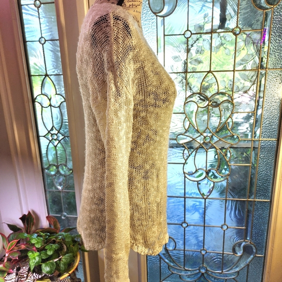 Cozy White Spring/Summer Beach Sweater M - Picture 3 of 6